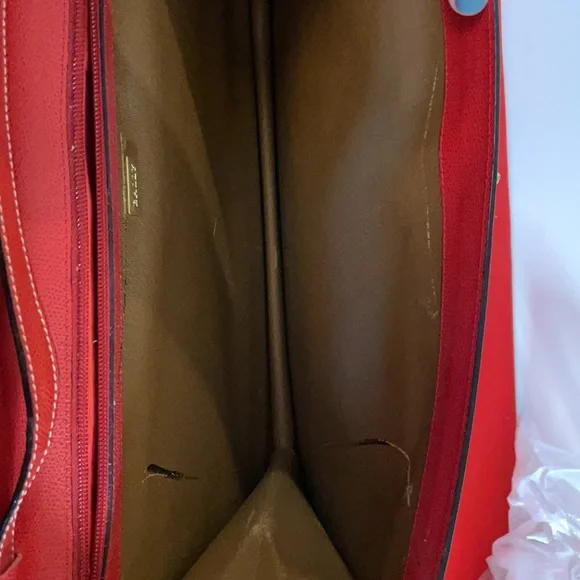 🟡 VINTAGE BALLY RED BRIEFCASE: NICE! - Picture 10 of 14